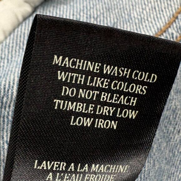 BLANK NYC Distressed Raw Hem Denim Jacket Size Small - Picture 9 of 9